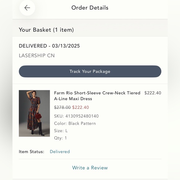 Farm Rio x Anthropologie smocked bodice dress - Picture 7 of 7